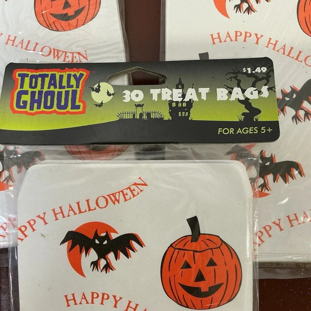 Vintage Y2K Totally Ghoul Halloween Trick Or Treat Candy Paper Treat Bags 150